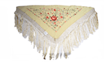 Hand-Embroidered Half Shawl in Pure Silk 74.380€ #500351110306NBECO